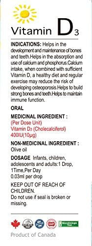 WOTAXEN Liquid Vitamin D3 400IU 3.6ml