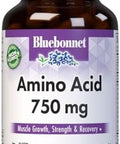 Bluebonnet Nutrition Amino Acid 750Mg High Potency For Muscle Health Soy Gluten Nongmo Kosher Dairy White 60 Vegetable Capsules 15 Servings