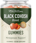 Smnutrition Black Cohosh Gummies For Menopause Relief Hot Flashes & Night Sweats 50Mg Black Cohosh Root For Women Gluten Vegetarian Nongmo Hormone Balance Support Yummy Peach Flavor 60 Gummies