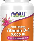 Now Vitamin D3 5000 Iu 30 Softgels