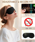 Innoflyx 100 6A Mulberry Silk Sleep Mask For Women & Men Soft Breathable Eye Mask For Sleep Blackout Design For Migraine Relief & Puffy Eyes Perfect For Travel Office Airplane Eye Care
