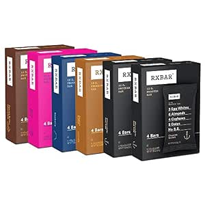 RXBAR Protein Bar, Variety Pack, 5 Flavors (6 Boxes, 24 Bars)