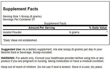 Swanson 100% Pure Inositol Powder - Natural Supplement Promoting Focus & Relaxation - Nerve & Cellular Support- (8oz)