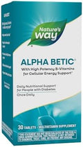 NatureS Way Alpha Betic Diabetic Multivitamin For Daily Nutritional Support With BVitamins For Energy Metabolism Support Alpha Lipoic Acid Taurine Lutein 30 Tablets