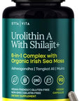 Etta Vita Urolithin-A Complex W Shilajit Organic Sea Moss Ashwagandha & Tongkat Ali Natural Energy Libido Hormone Balance And Focus For Men & Women (Made In Usa - 3Rd Party Tested)