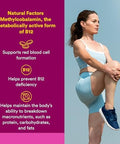 Natural Factors Vitamin B12 Methylcobalamin 5000 mcg Chewable Support for Energy and Immune Health Vegetarian 60 tablets (60 servings)