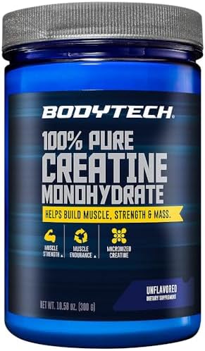 Bodytech Creatine Monohydrate Capsules Micronized For Maximum Absorption Supports Muscle Strength & Power Convenient Capsule Form (100 Capsules)