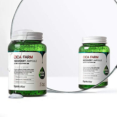Farmstay Cica Farm Recovery Ampoule 8.45 Fl Oz/ 250Ml Hydrating Calming Gel Ampoule With Vitamin Capsules