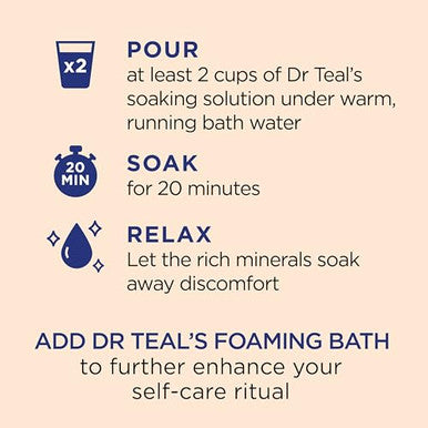 Dr Teal'S Epsom Magnesium Salt SoakGlow & Radiance With Vitamin C & Citrus Essential Oils3 Lbs