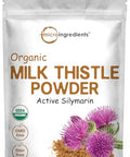 Micro Ingredients Organic Milk Thistle Tea Powder 3.5 Ounces Up To 400 Servings Premium Milk Thistle Liver Detox Supplement Contains 80 Active Silymarin Non-Gmo Vegan Friendly Eco-Friendly Recyclable Bags