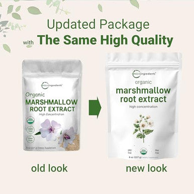 Micro Ingredients Organic Marshmallow Root Powder 8 Ounce Filler Free And Traditionally Used Supports Digestive Gastrointestinal Health Non-Irradiated And No Gmos Vegan Friendly