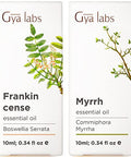 Gya Labs Frankincense Oil & Myrrh Oil For Skin Set - Aromatherapy Grade Essential Oils Set- 2X0.34 Fl Oz - Gya Labs