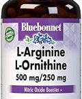 Bluebonnet Nutrition Larginine 500Mg/Lorinithine 250Mg Supports Protein Metabolism Soy Gluten Nongmo Kosher Vegan 50 Vegetable Capsules 50 Servings