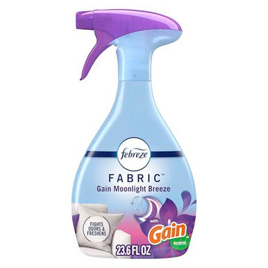 Febreze Fabric Spray Air Freshener Odor-Fighting Fabric Refresher Couch And Linen Spray Sneaker Balls Alternative Multi-Use Gain Moonlight Breeze Scent 23.6 Fl Oz