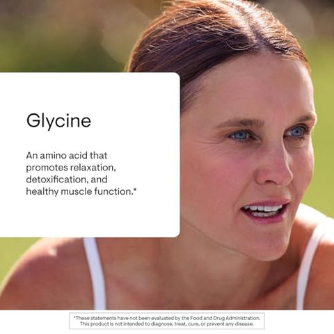 Thorne - Glycine - Supports Relaxation Stress Management Detoxification & Healthy Muscle Function - Amino Acid Supplement - Third-Party Certified - Gluten Dairy & Soy-Free 250 Capsules