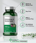 Echinacea Goldenseal Capsules | 1400mg | 300 Count | Vegetarian, Non-GMO, Gluten Free Extract Supplement | by Horbaach