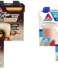 Atkins" Cafa Caramel Iced Coffee Protein Shake & Strawberry Protein Shake 15G Protein Low Glycemic 2G Net Carb 1G Sugar Keto Friendly 12 Count
