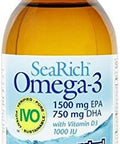 SeaRich Omega3 1500mg EPA / 750mg DHA w/VIT D3 1000IU Lemon Meringue Natural Factors 6.76 Liquid