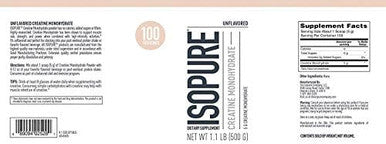 Isopure Protein Powder Low Carb With Creatine Powder 500G Unflavored Keto Friendly Protein Powder 100% Whey Protein Isolate Protein Flavor: Dutch Chocolate 7.5 Pounds