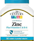 21St Century Zinc Chewable Withc & B6 Cherry 90 Count