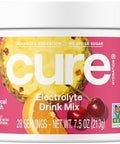 Cure Hydration Plantbased Electrolyte Drink Mix No Added Sugar Fsahsa Dehydration Relief Powder Made With Coconut Water Nongmo Vegan 28 Servings Jar Berry Pomegranate