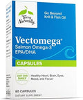 Terry Naturally Vectomega Dietary Supplement With Epa & Dha Omega3 Capsules For Brain & Heart Health Support Nutritional Supplement With Essential Fatty Acids & Peptides 60