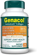 Genacol Turmeric Curcumin Ultra-Hydrolyzed Collagen Peptides Supplement With Black Pepper Extract (Bioperine) Soothe Your Joints Enhanced Absorption 90 Capsules (30-Day Supply)