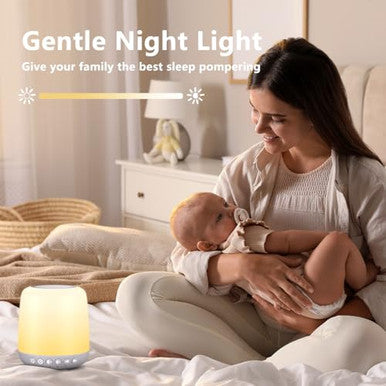Easysleep White Noise Machine Baby Sound Machine For Sleeping With 12 Night Light Colors 30 Soothing Sounds 4 Timer Portable Sleep Machine For Kids Baby Adults Smart App Control Touch Control