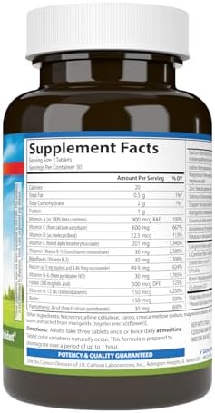 Carlson Cardio Complete Advanced Multivitamin Heart Health Circulatory Support 90 Tablets