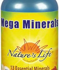 Nature'S Life Mega Minerals Complex Complete Multi Mineral + Vitamin D Supplement 250 Vegetarian Capsules