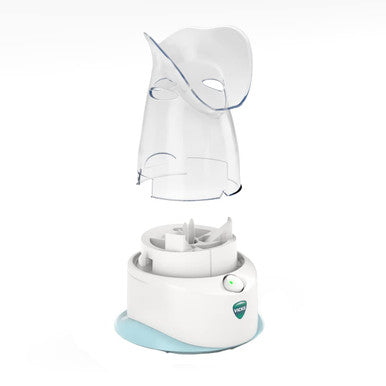 Vicks Personal Steam Inhaler, V1200, Face Steamer or Inhaler with Soft Face Mask for Targeted Steam Relief, Aids with Sinus Problems, Congestion, Cough, Use with Soothing Menthol Vicks VapoPads