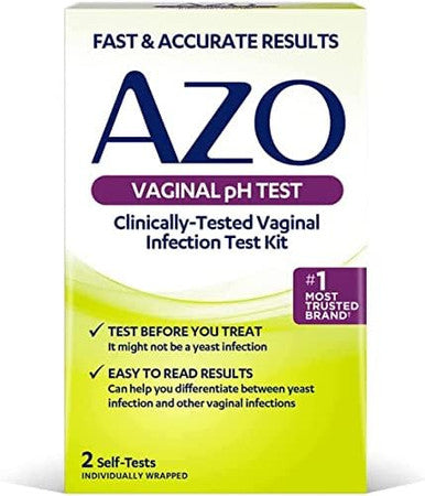 Azo Complete Feminine Balance Probiotics For Vaginal Health 30 Count & Vaginal Ph Test Kit 2 Selftests