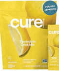 Cure Hydration Plantbased Electrolyte Drink Mix No Added Sugar Fsahsa Dehydration Relief Powder Made With Coconut Water Nongmo Vegan Pouch Of 14 Packets Watermelon