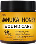 Manuka Honey for Wounds, Speed up Healing for Cuts, Surgical Wounds, Scars, Foot Ulcers, Infection, Burns, Non-Sticky, No Crystallization, Easy to Apply, 3.88 oz