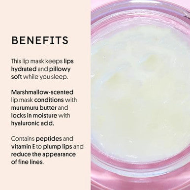 Winky Lux Lip Balm Overnight Lip Treatment Hydrating Murumuru Butter Hyaluronic Acid Power Peptides Vitamin E Moisturizing Glossy Finish