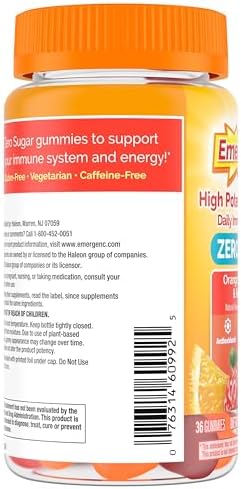 EmergenC Zero Sugar Immune Support Adult Gummies 36 Count