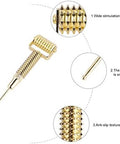 Healeved Ear Massage Acupoint Detecting Pen With Flexible Spring Roller Copper Probe For Precise Therapy And Facial Acupoint Stimulation 4.92X1.37X0.59In