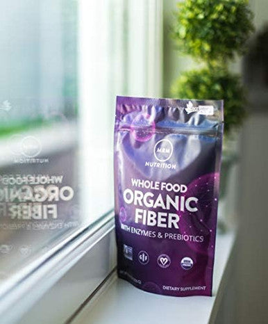 Mrm Nutrition Whole Food Organic Fiber With Enzymes + Prebiotics Insoluble + Soluble Fibers Digestive Health + Regularity 6G Fiber Per Serving 32 Servings