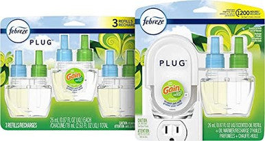 Febreze Plug Gain Original Starter Kit & (4) .87 Fl. Oz. Oil Refills