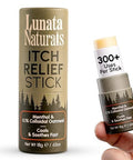 Lunata Naturals Itch Relief Stick 1 Pack - Fast Acting Bug Bite Relief With Menthol & 0.1 Colloidal Oatmeal Cools & Soothes Mosquito Bites Insect Stings & Skin Irritation 18G