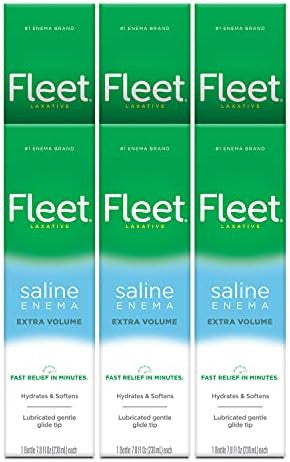 Fleet Laxative Saline Enema 7.8 Fl Oz (Pack Of 6) & Colace Clear Stool Softener Soft Gel Capsules Constipation Relief 50Mg Docusate Sodium Doctor Recommended 28Ct Bundle