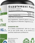 Brieofood Acetyl L-Carnitine 1000 Mg Per Serving- 240 Capsules. Gluten-, Non-Gmo.