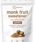 Micro Ingredients Golden Monk Fruit Sweetener Allulose, 2 lbs | No Erythritol, No Aftertaste, 1:1 Brown Sugar Substitute | Zero Calorie, Great for Drinks, Coffee, Tea, Cookies | Keto, Vegan, Non-GMO
