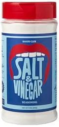 Bakers Club 9oz Salt & Vinegar Seasoning - French Fries, Wing Dust, Popcorn, Chips, Nuts, Snacks and More - Gluten-Free, MSG Free, Non-GMO - Zesty Tangy & Salty Spice Blend Dry Vinegar Powder 3.0