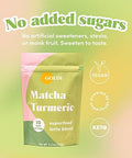Golde - Superfood Latte Blend - Matcha Turmeric - Plant-Based W/Turmeric, Coconut, & Matcha - Stress Balance - Vegan, Keto, & Sugar- - 30 Servings