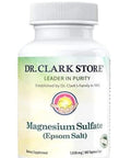 Dr. Clark Store Magnesium Sulfate (Epsom Salt) Capsules for Occasional Constipation Relief and Muscle Support, 1030 mg, 100 Pure Vegetarian Tapioca Capsules