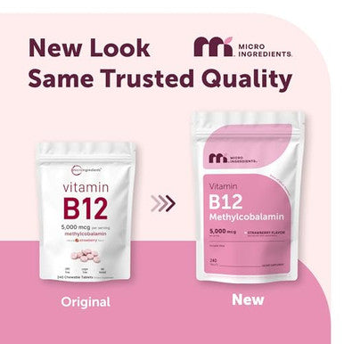 Micro Ingredients Vitamin B12 240 Chewable 5000 Mcg