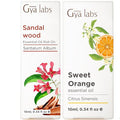 Gya Labs Sandalwood Roll On & Sweet Orange Essential Oil For Diffuser Set - Essential Oils Aromatherapy Roll On With Essential Oil Set - 2X0.34 Fl Oz - Gya Labs