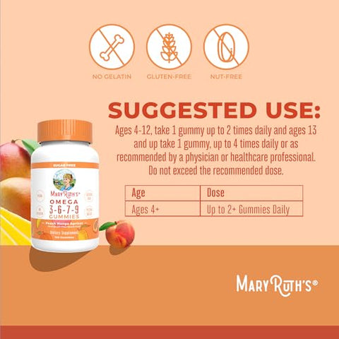 Maryruth'S Maryruth Organics Vegan Omega 3 6 7 9 Gummies Up To 4 Month Supply Omega 3 Supplement With Flaxseed Oil Omega 3 Gummies No Fish Taste Non-Gmo 120 Count