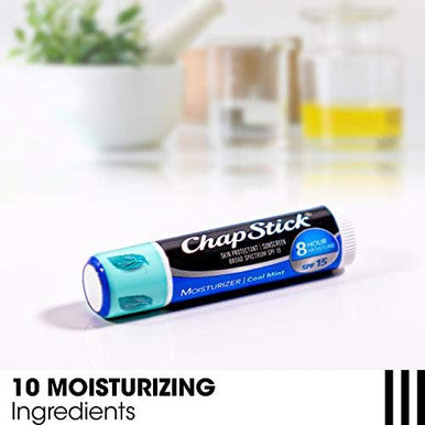 Chapstick Moisturizer 2-In-1 Lipcare Spf 15 Cool Mint 3-Pack ÃƒÂ¢Ã¢â€šÂ¬Ã¢â‚¬Å“ÃƒÂ¢Ã¢â€šÂ¬Ã‚Â¯Sunscreen Lip Balm With Aloe Vera And Vitamin E 0.15 Ea